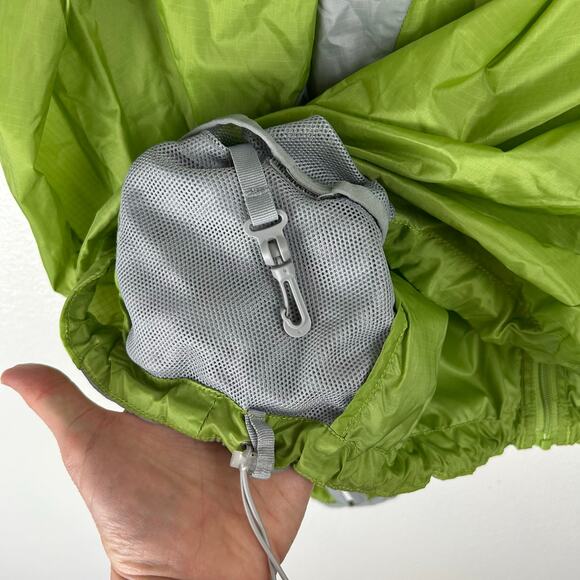 Eddie Bauer Womens Lightweight Jacket Size Small Green Nylon Hood Packable - Picture 5 of 8